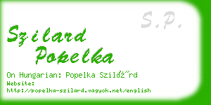 szilard popelka business card